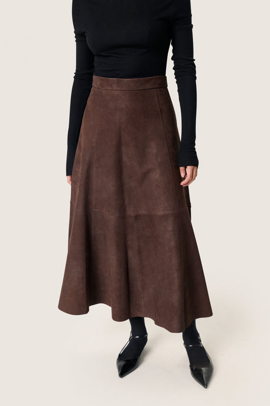 Soaked in Luxury Parvati Leather Skirt | Coffee Bean