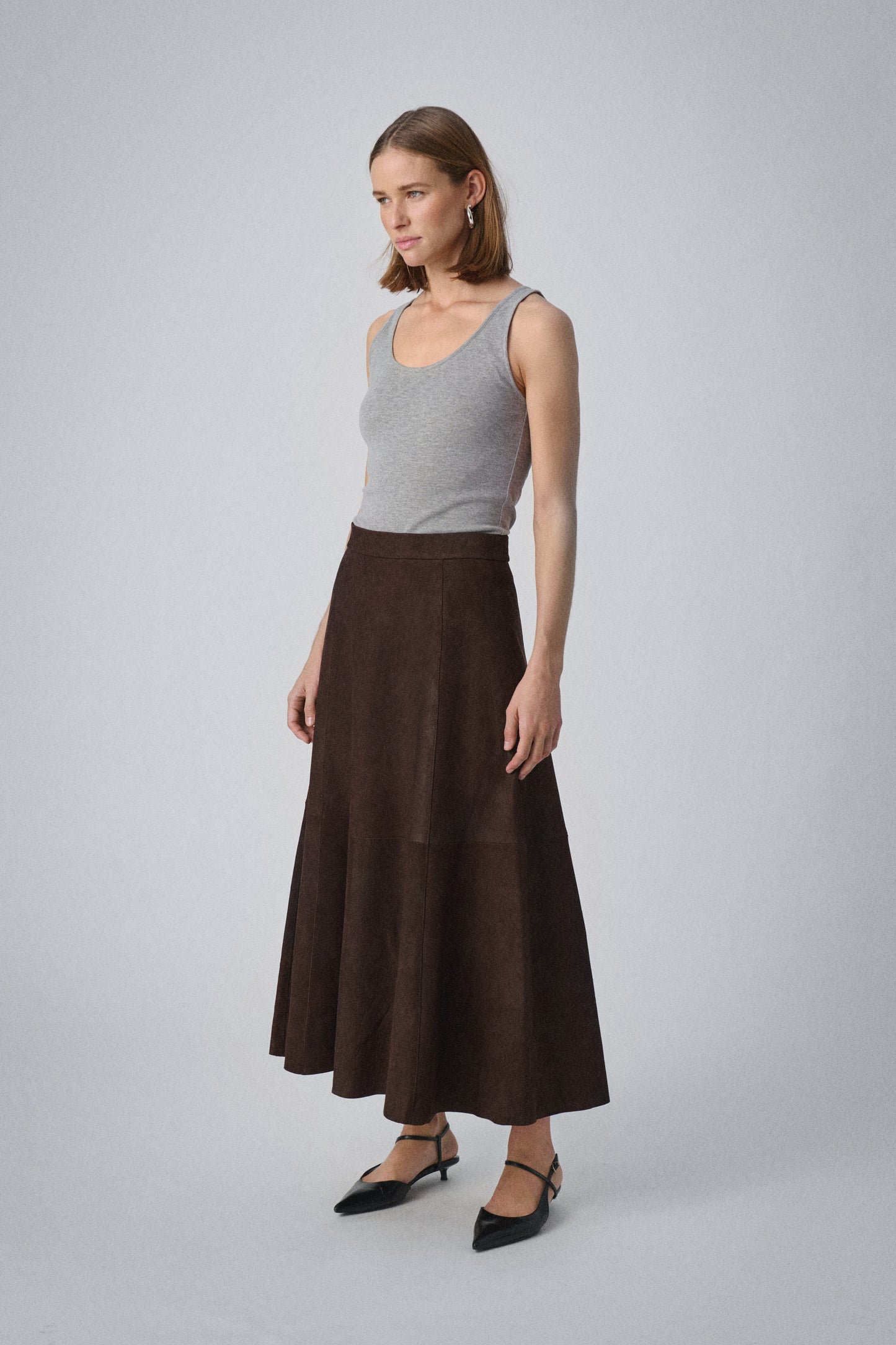 Soaked in Luxury Parvati Leather Skirt | Coffee Bean