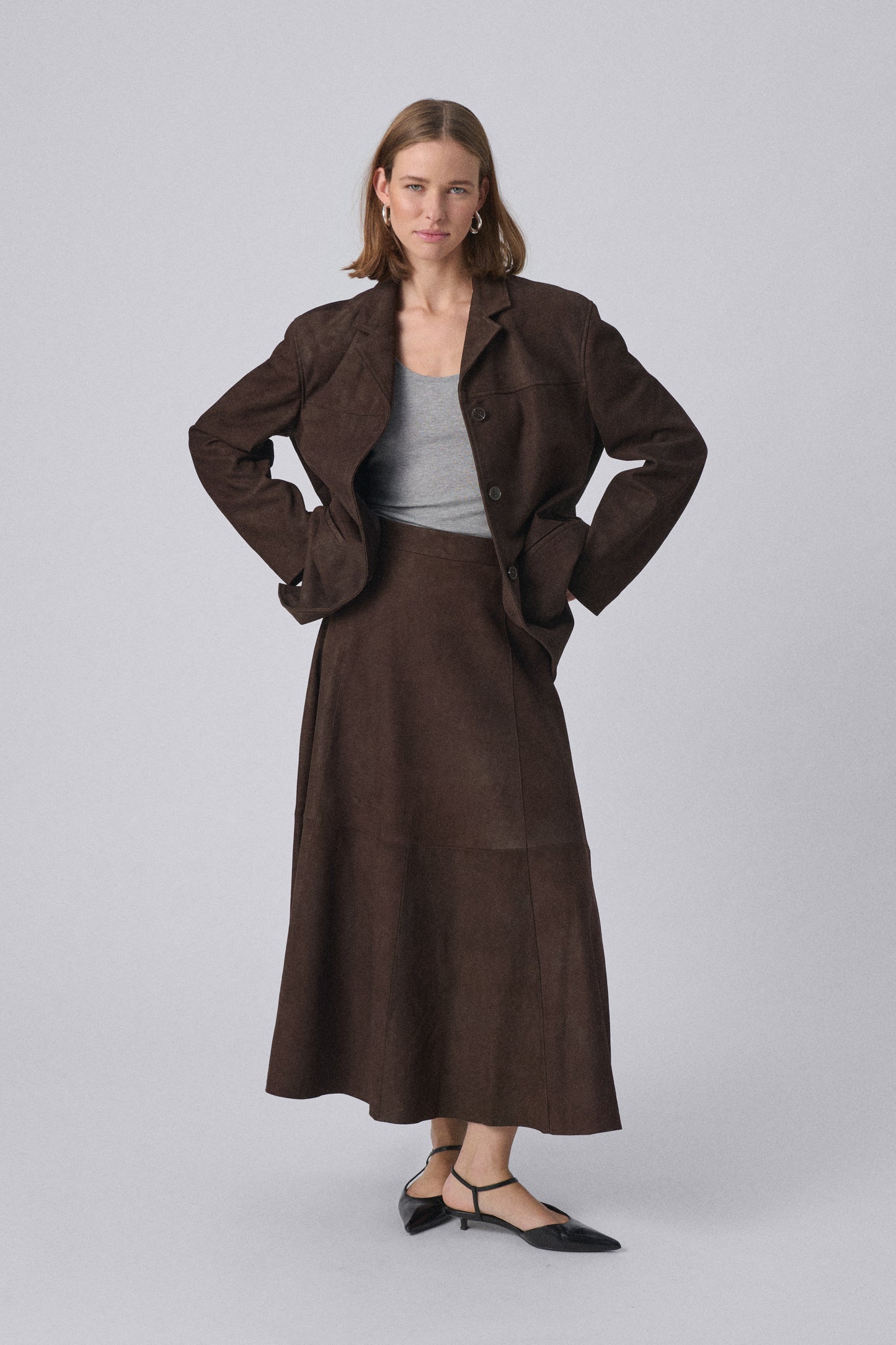 Soaked in Luxury Parvati Leather Skirt | Coffee Bean