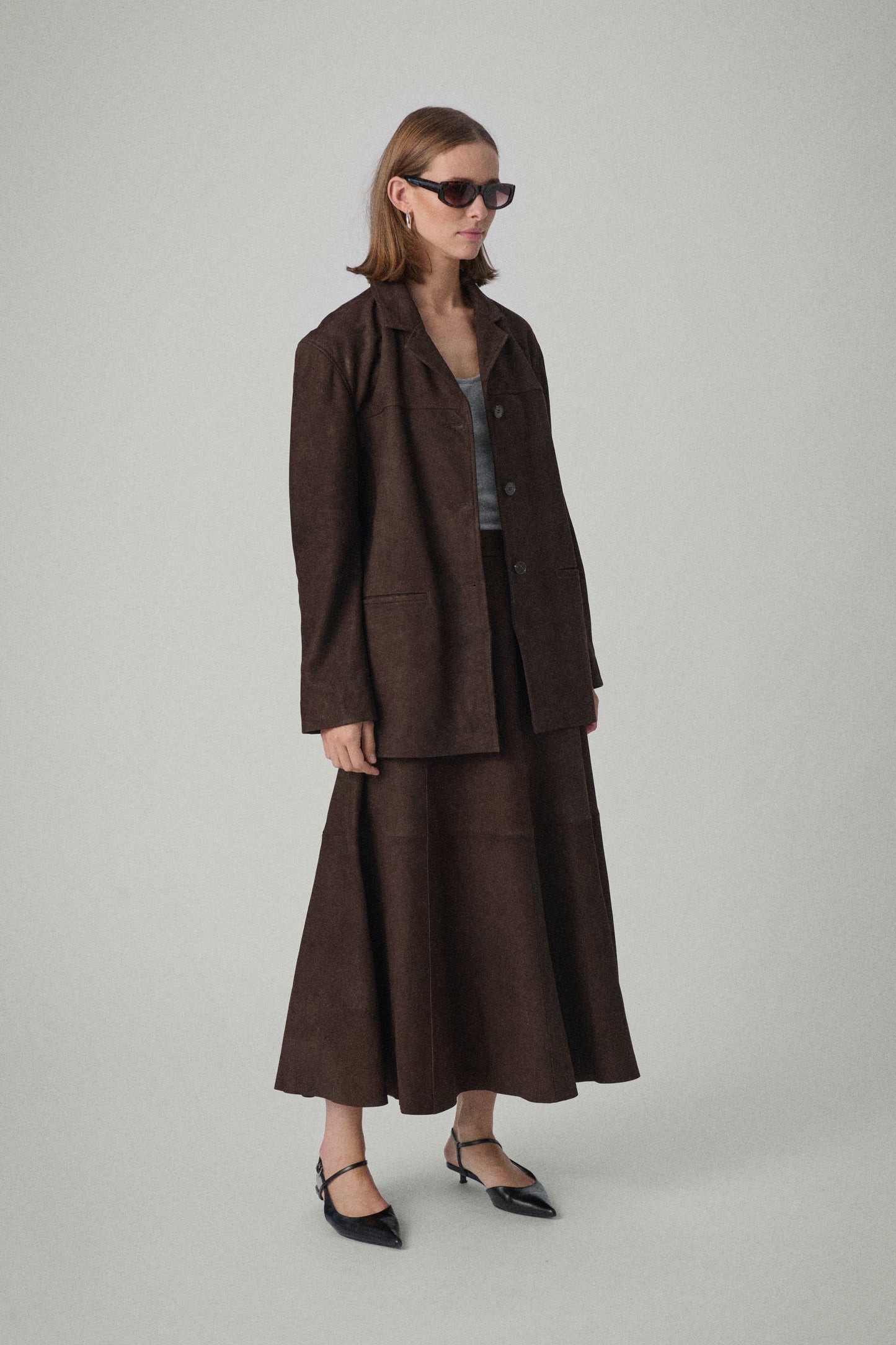 Soaked in Luxury Parvati Leather Skirt | Coffee Bean