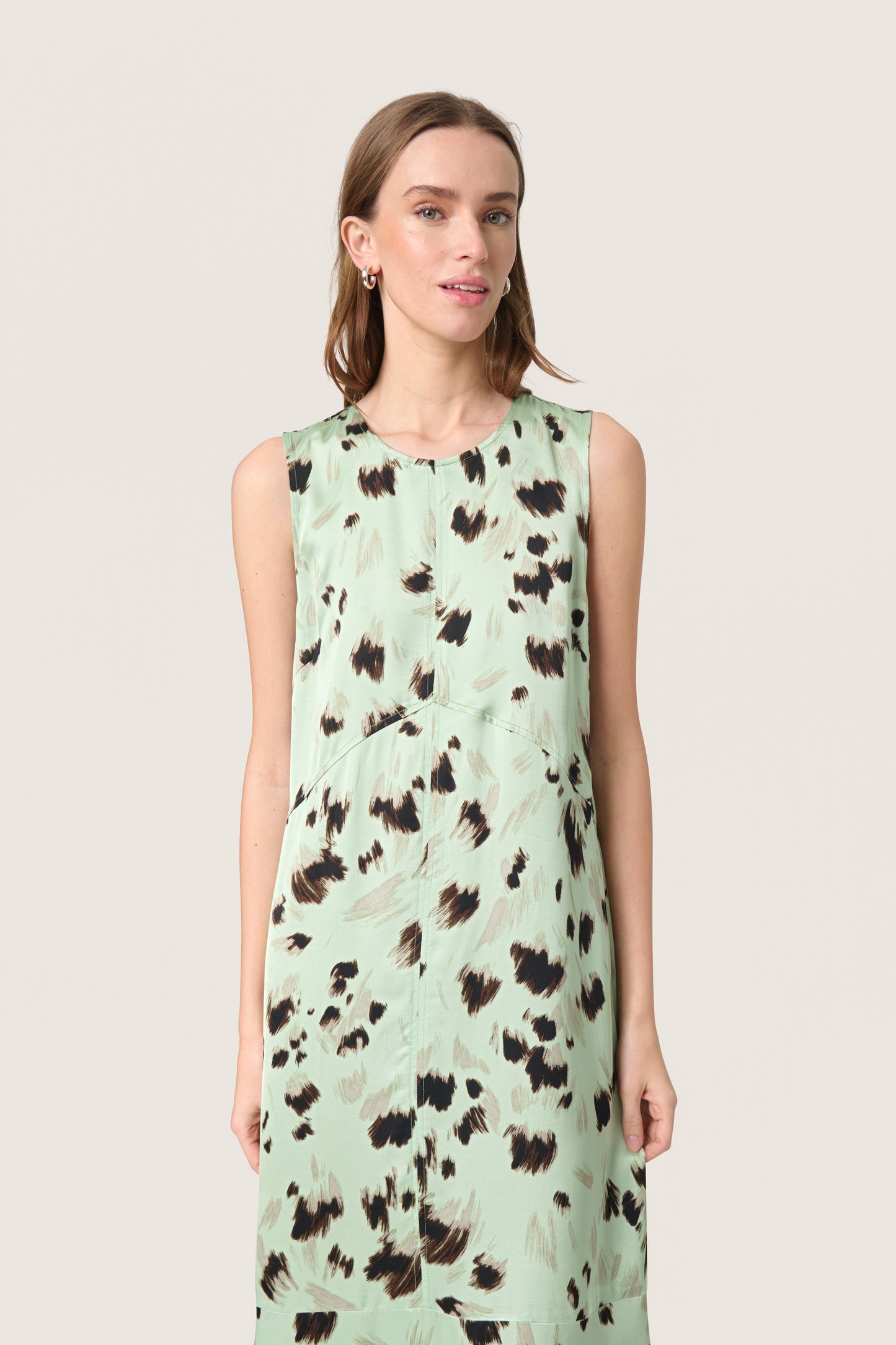 Soaked in Luxury Marcela Dress | Smoke Green Brush Print