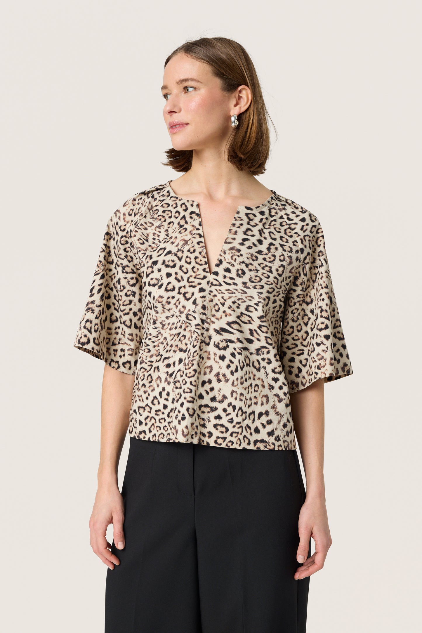 Soaked in Luxury Jalina Blouse | Leopard Print