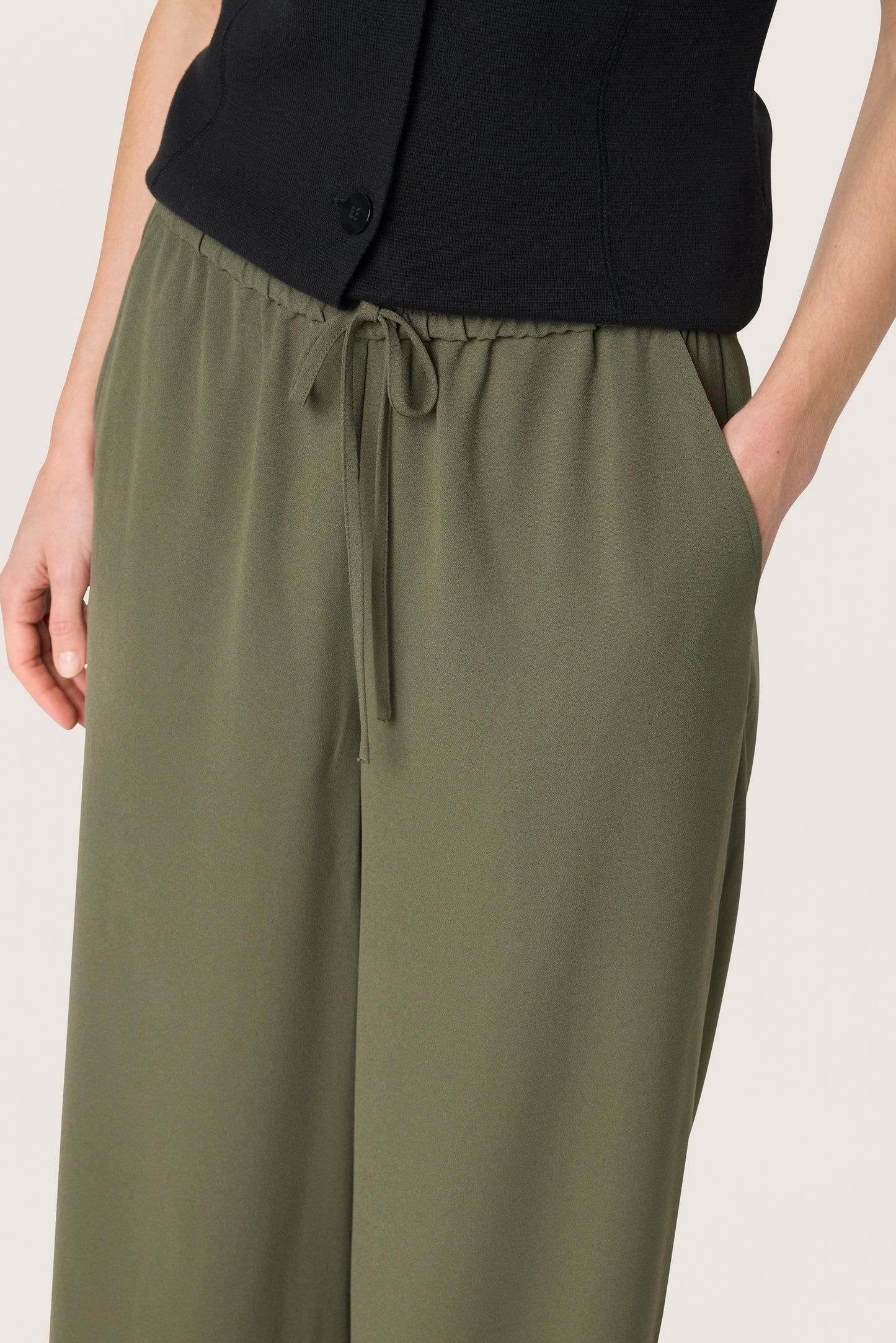 Soaked In Luxury Shirley Wide Pants | Grape Leaf