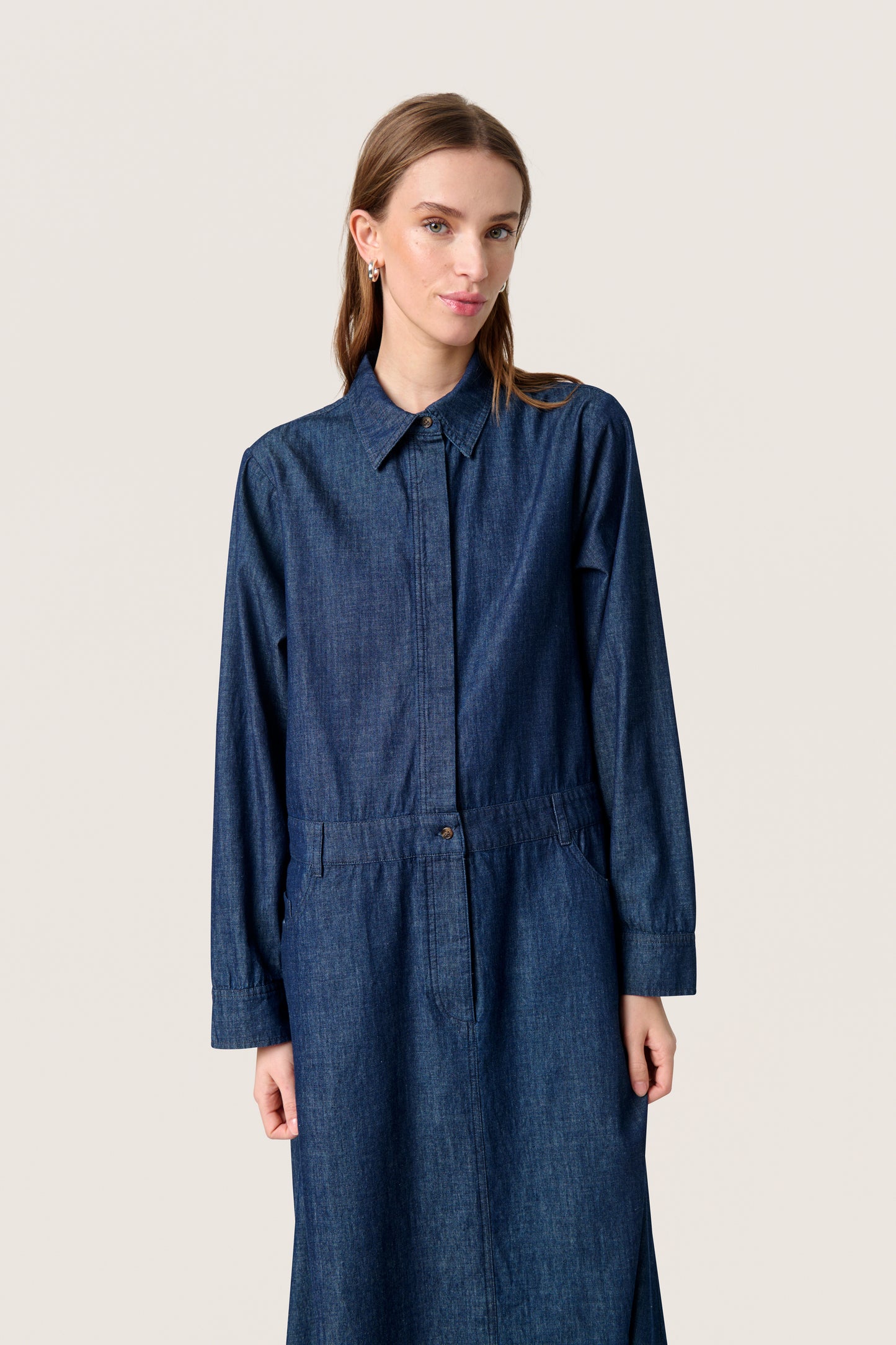 Soaked In Luxury Chamy Shirt Dress | Dark Blue Denim
