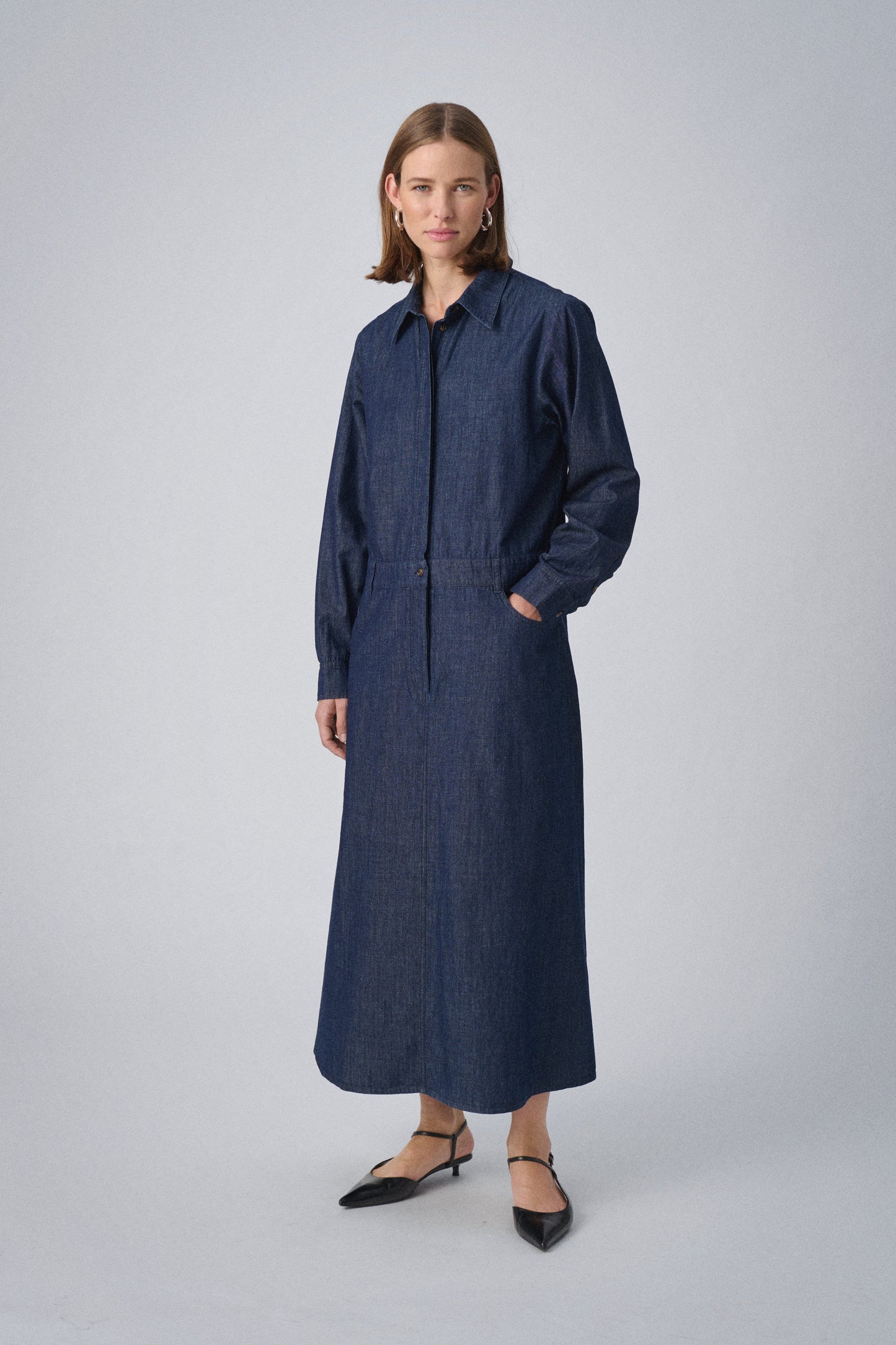 Soaked In Luxury Chamy Shirt Dress | Dark Blue Denim