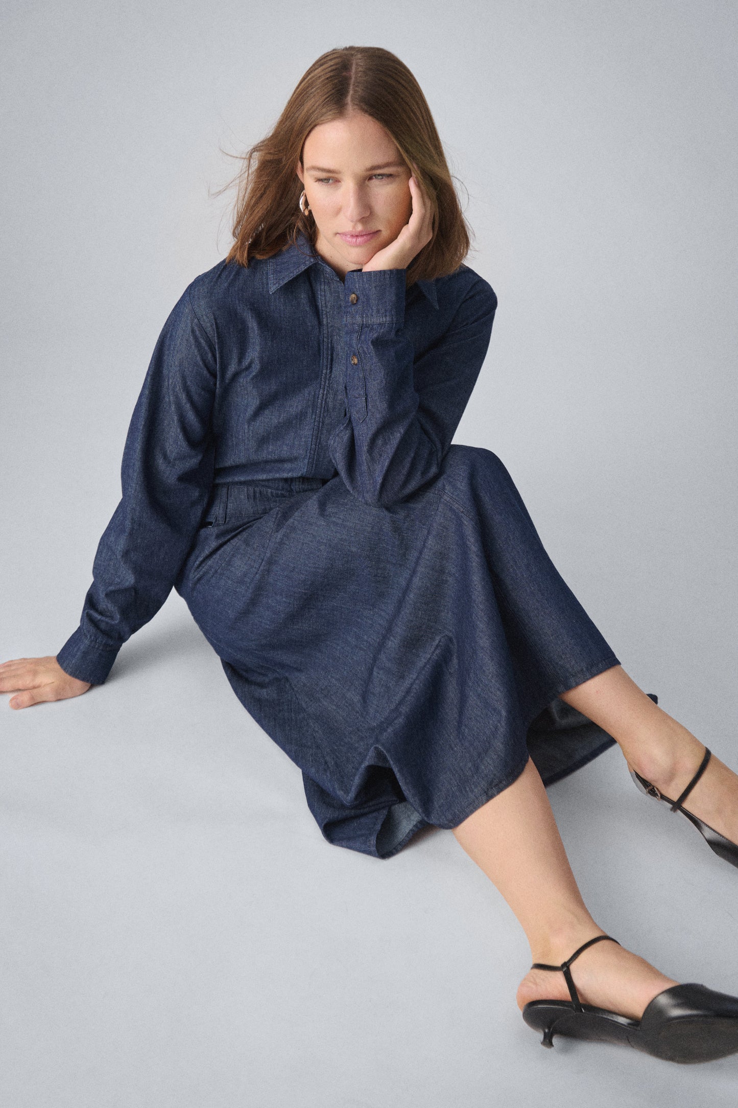 Soaked In Luxury Chamy Shirt Dress | Dark Blue Denim