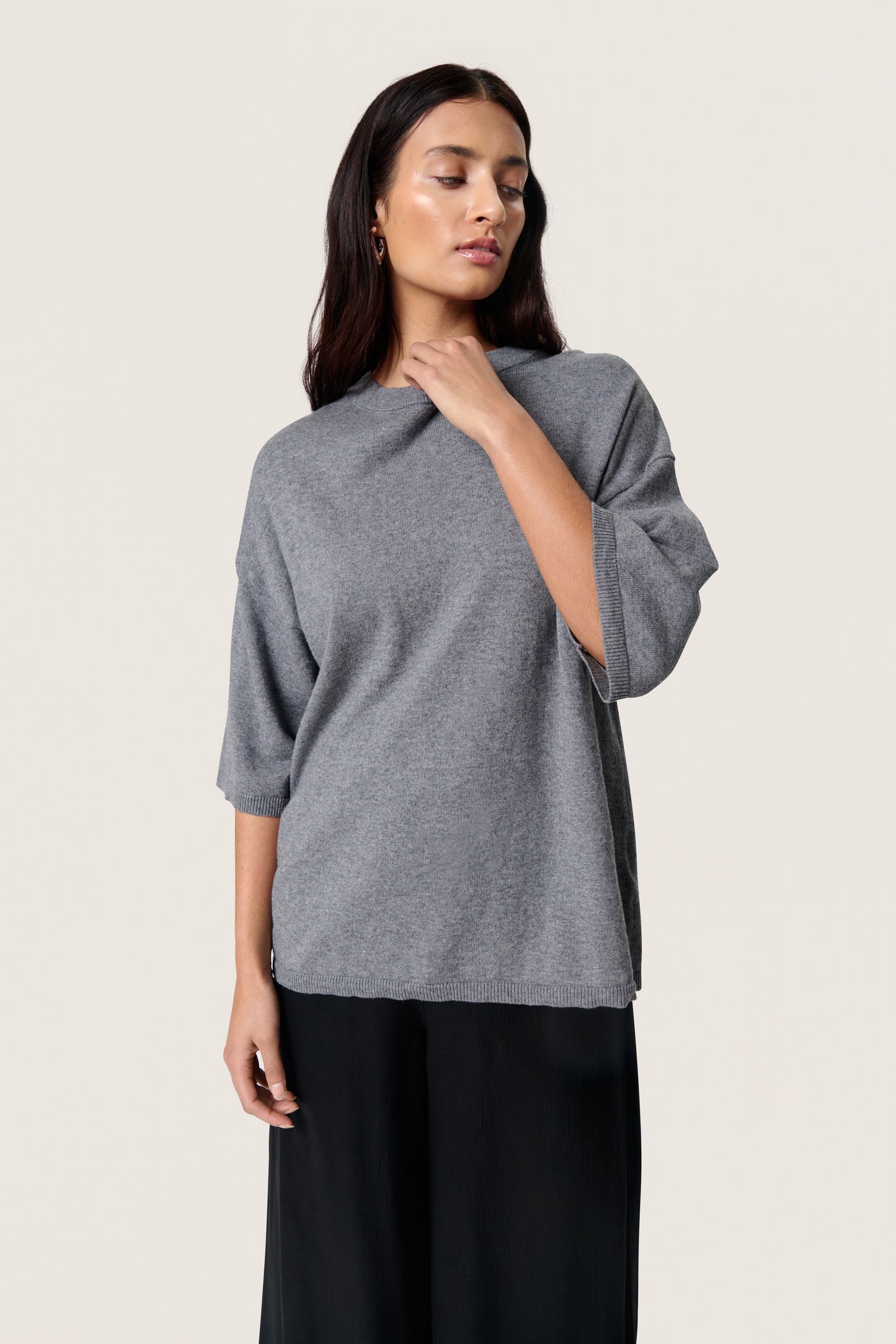 Soaked in Luxury Sanja Pullover | Grey Melange