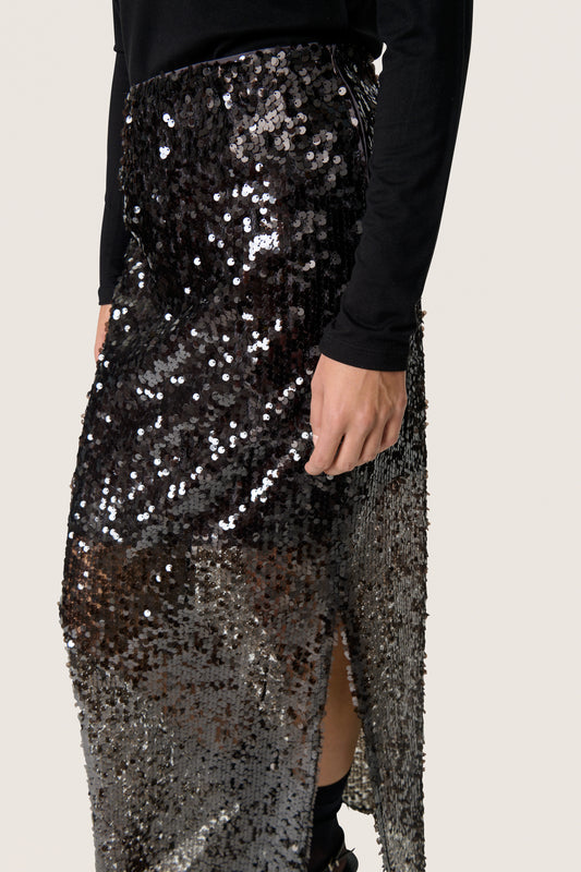 Soaked in Luxury Cochella Sequin Skirt | Chocolate Torte