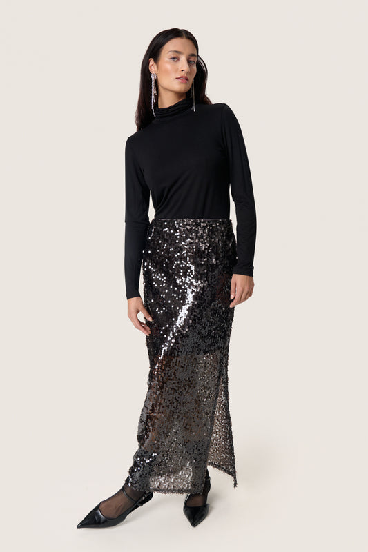 Soaked in Luxury Cochella Sequin Skirt | Chocolate Torte