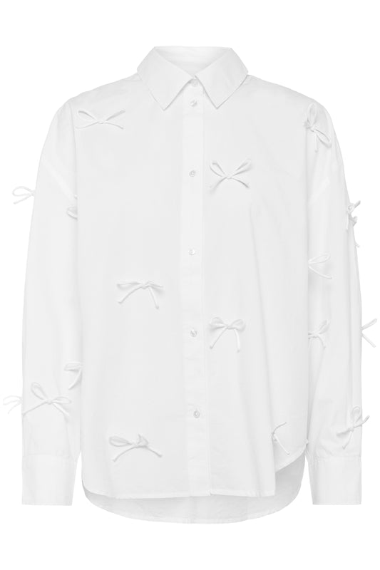Soaked In Luxury Joa Bow Shirt | Broken White