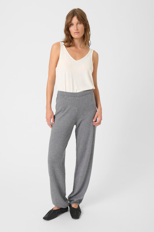 Soaked in Luxury Sanja Barrel Pants | Grey Melange