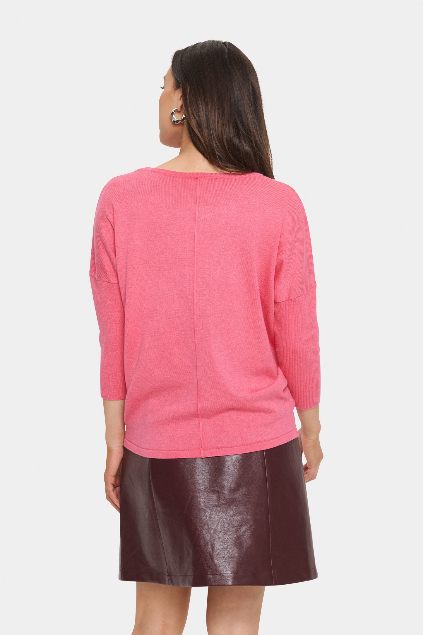 Saint Tropez Mila Round Neck Pullover | Fruit Dove Melange
