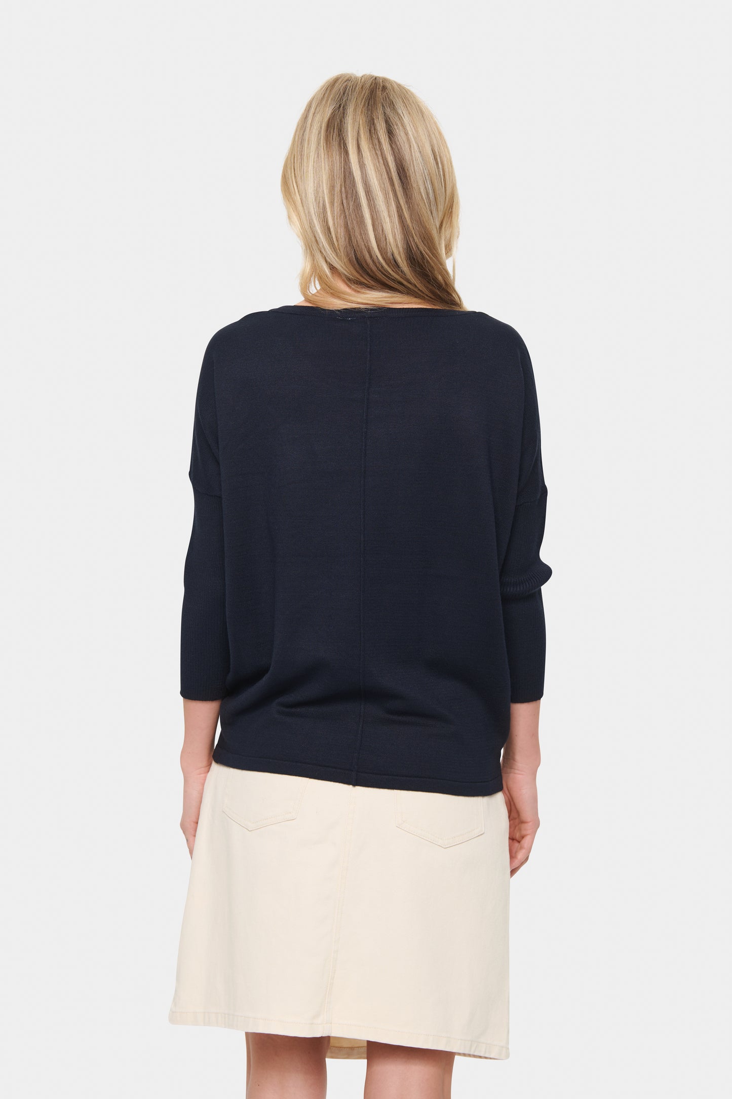 Saint Tropez Mila Round Neck Pullover | Night Sky