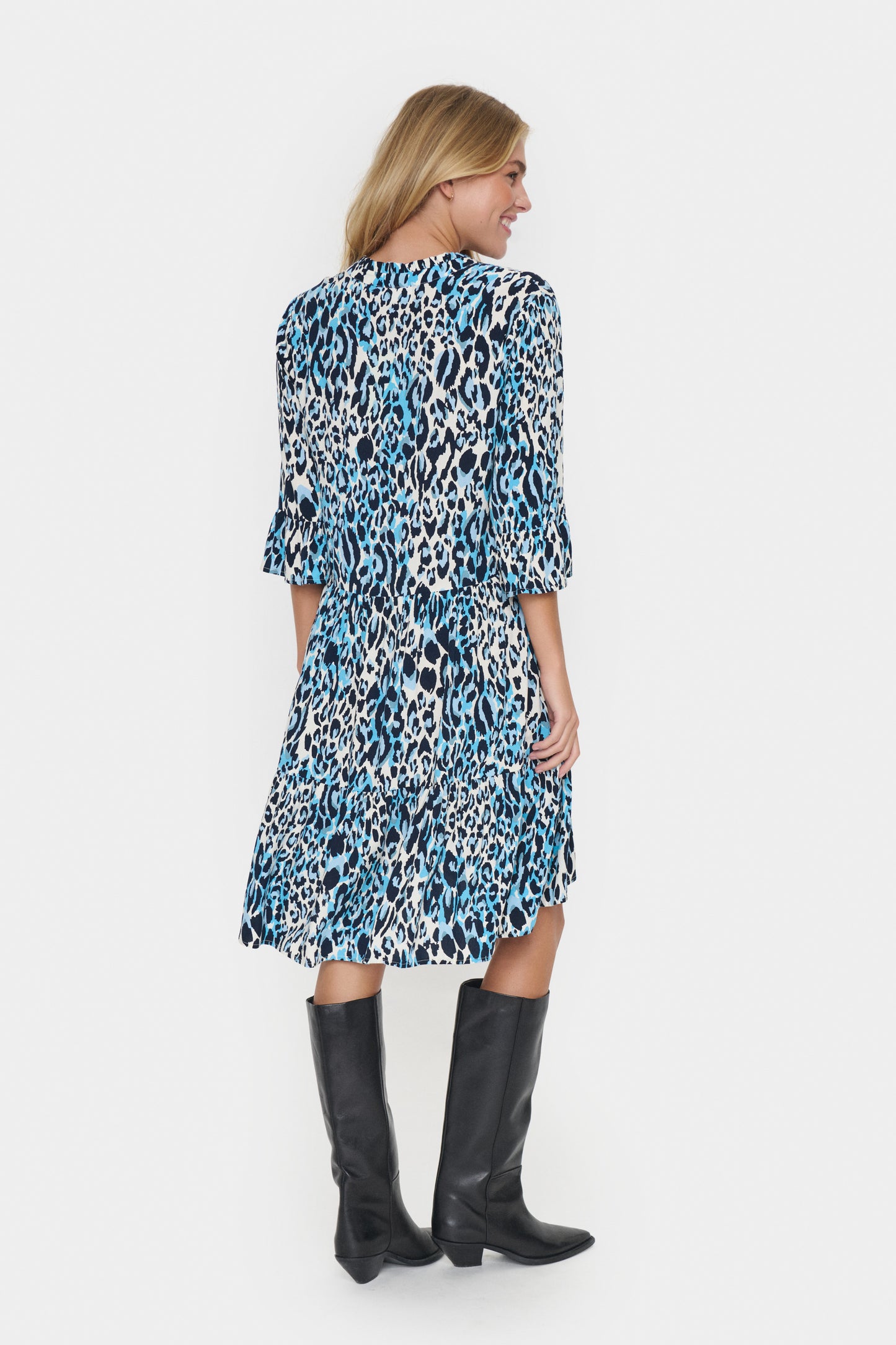 Saint Tropez Eda Dress | Baby's Breath Blue Animal