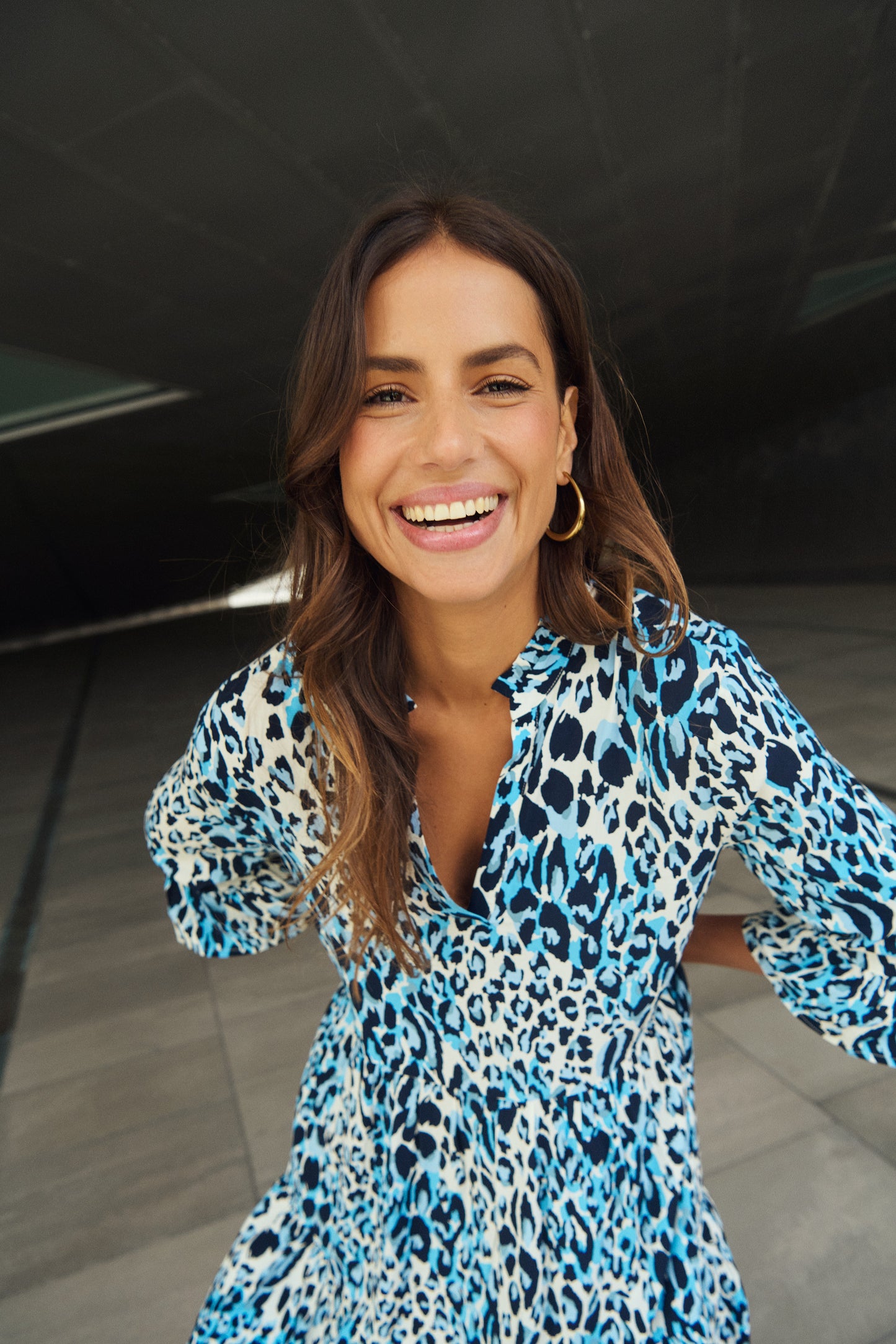 Saint Tropez Eda Dress | Baby's Breath Blue Animal