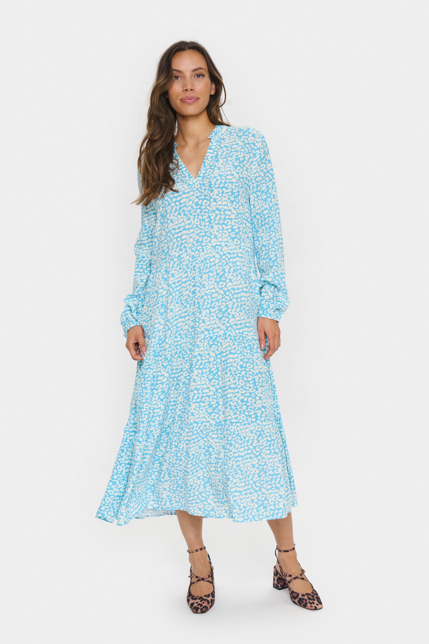Saint Tropez Eda Maxi Dress | Ethereal Blue Leo