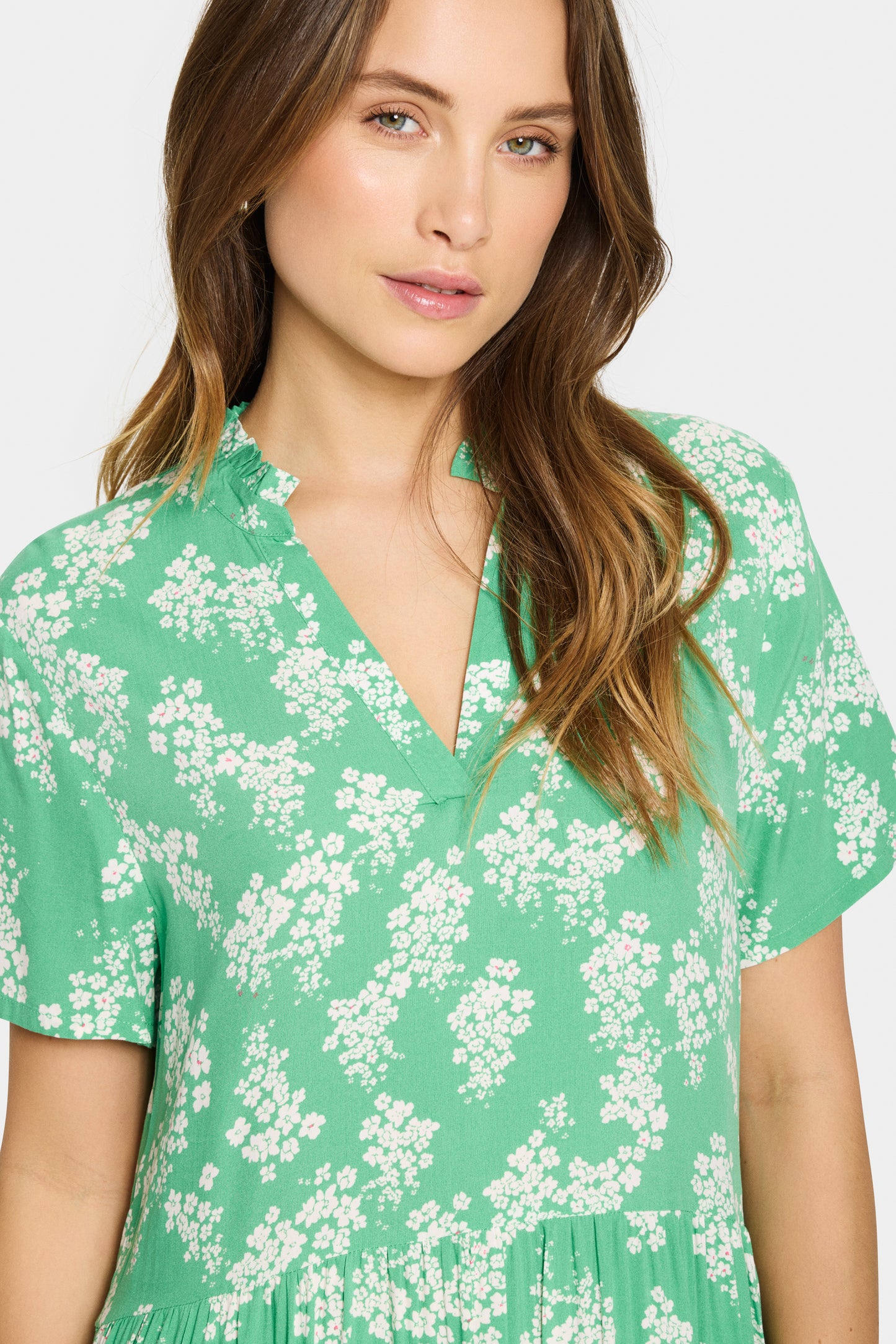 Saint Tropez Eda Short Sleeve Maxi Dress | Greenbriar Flower Lane