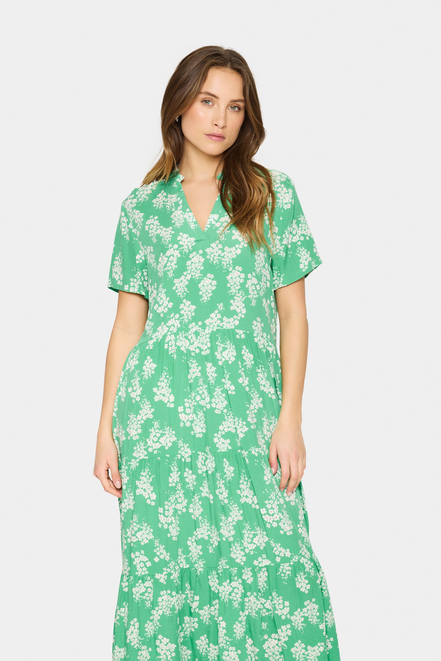 Saint Tropez Eda Short Sleeve Maxi Dress | Greenbriar Flower Lane