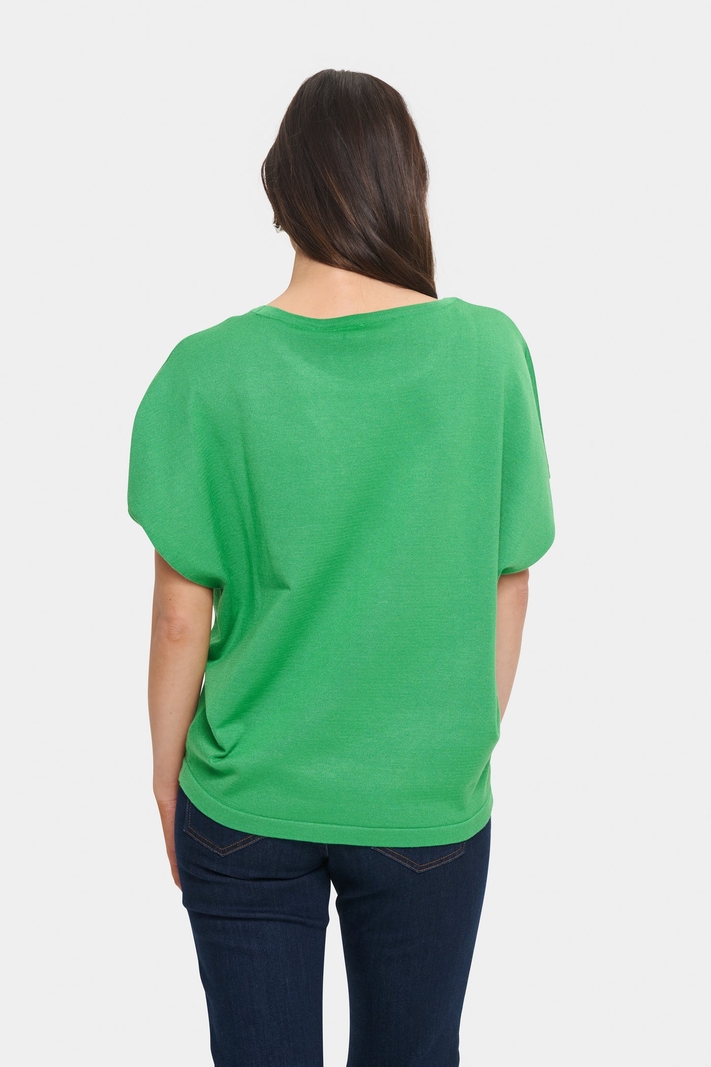 Saint Tropez Mila Round Neck Short Sleeve Pullover | Greenbriar