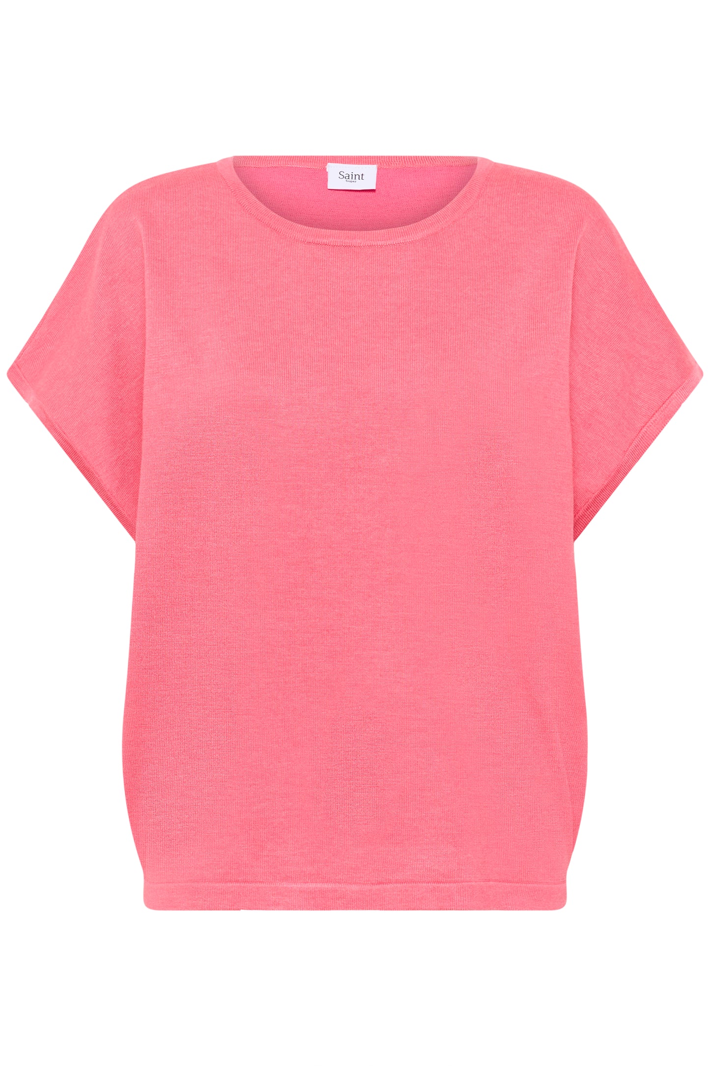 Saint Tropez MilaSZ Roll Neck Short Sleeve Pullover | Fruit Dove Melange