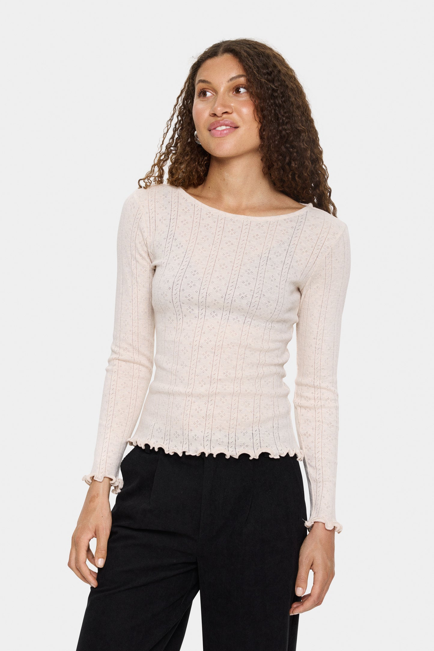 Saint Tropez Gru Blouse | Brown Rice Melange