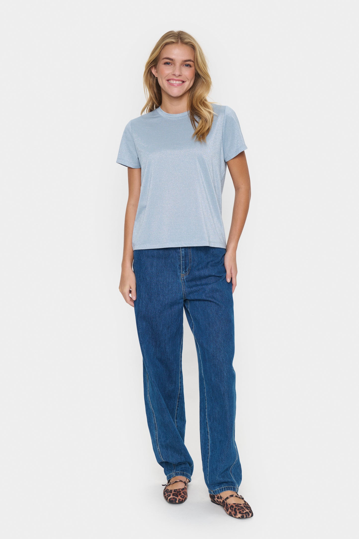 Saint Tropez Haga Regular T-Shirt | Airy Blue