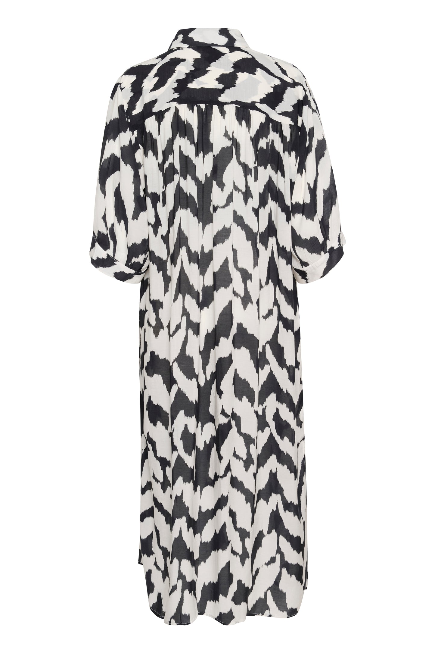 Saint Tropez Kelsie Shirt Dress | Black Monochrome Stokes