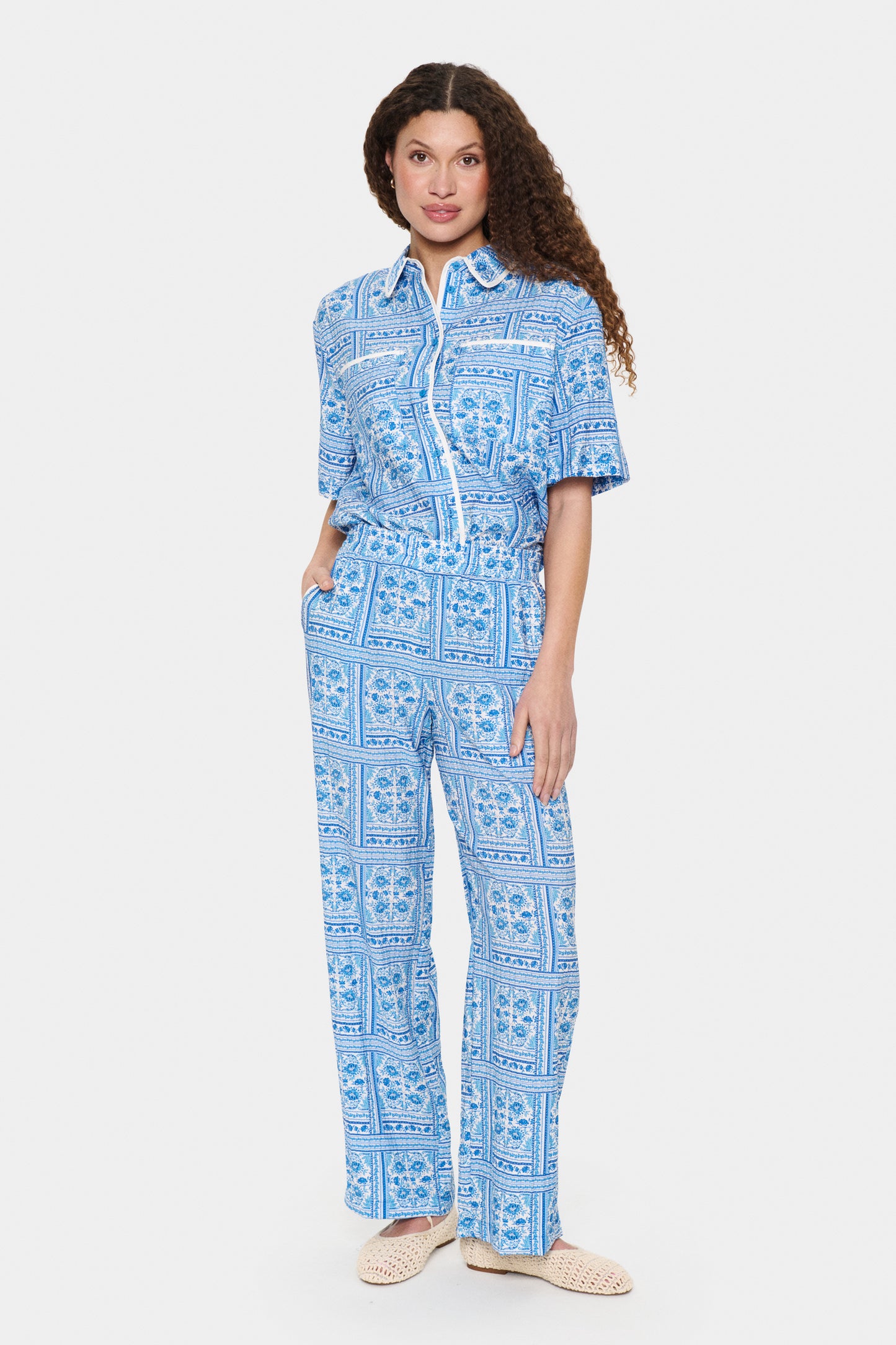 Saint Tropez Kaisa Pants | Campanula Paisley Squares