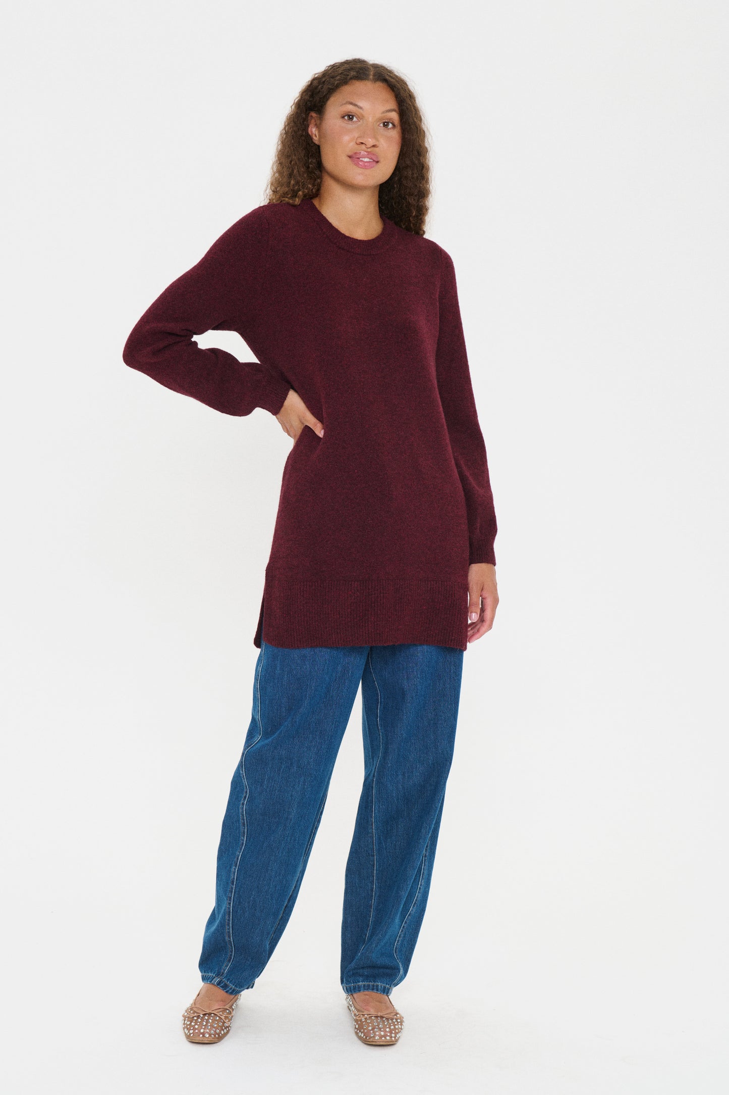 Saint Tropez Maleen Long Pullover | Fudge