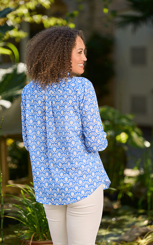 Lisbon Cotton Shirt | Blue