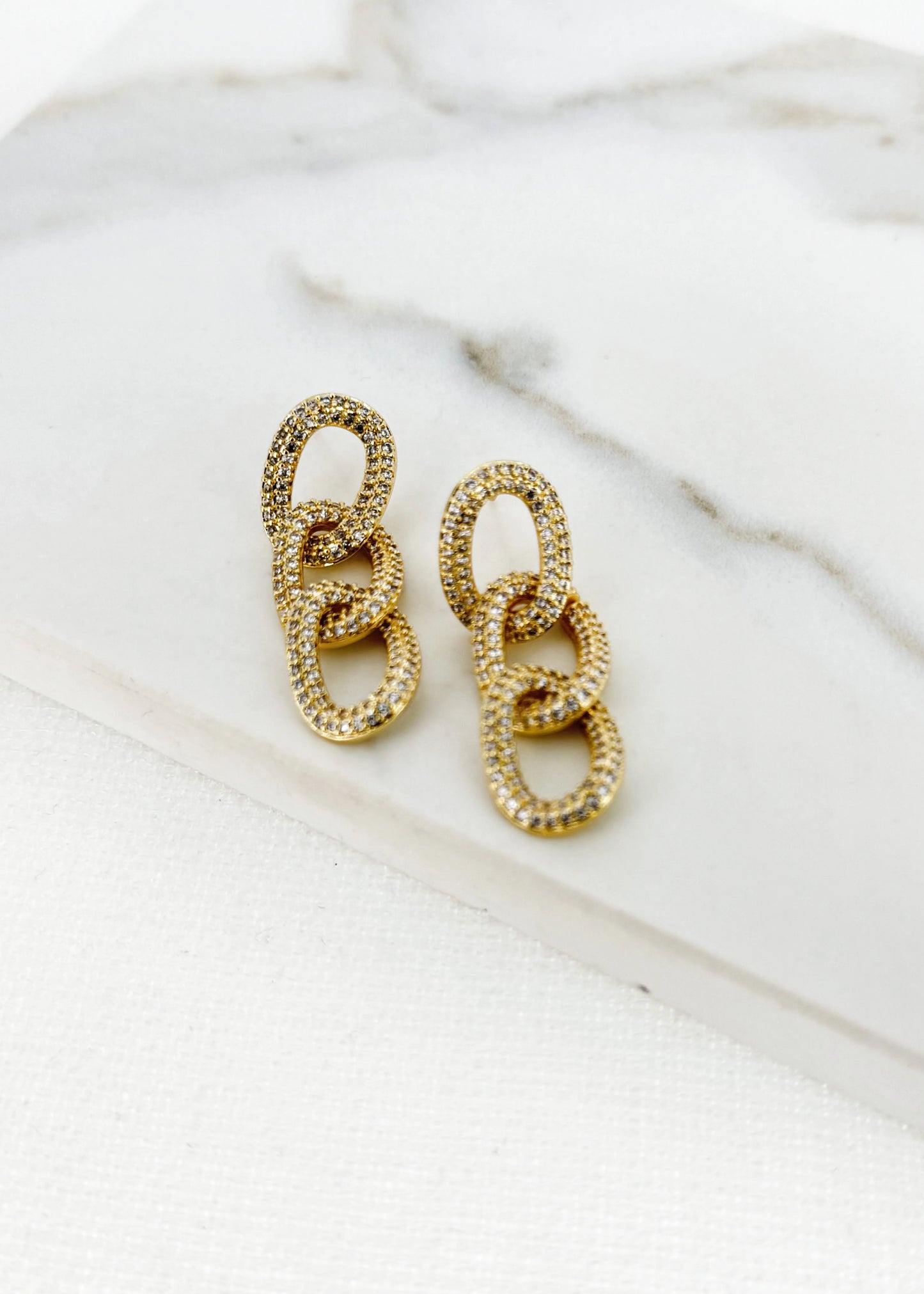 Envy Gold Diamante Links Earring
