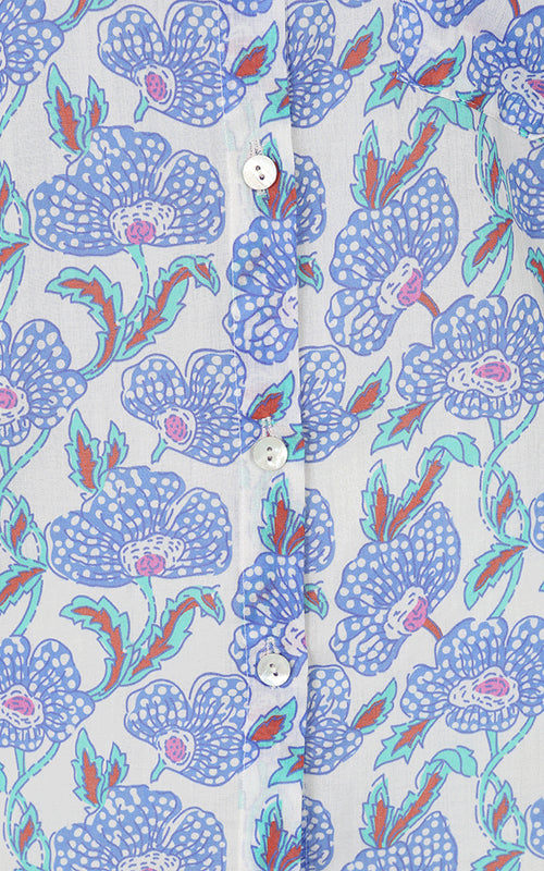 Sintra Cotton Shirt | Blue (Boyfriend Fit)