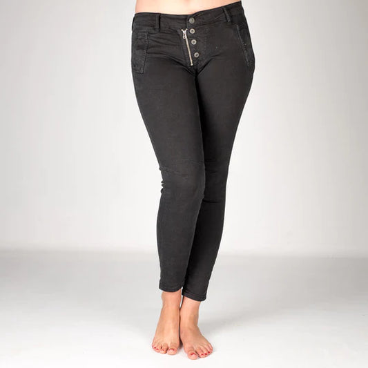 Melly & Co Black 4 Button jeans