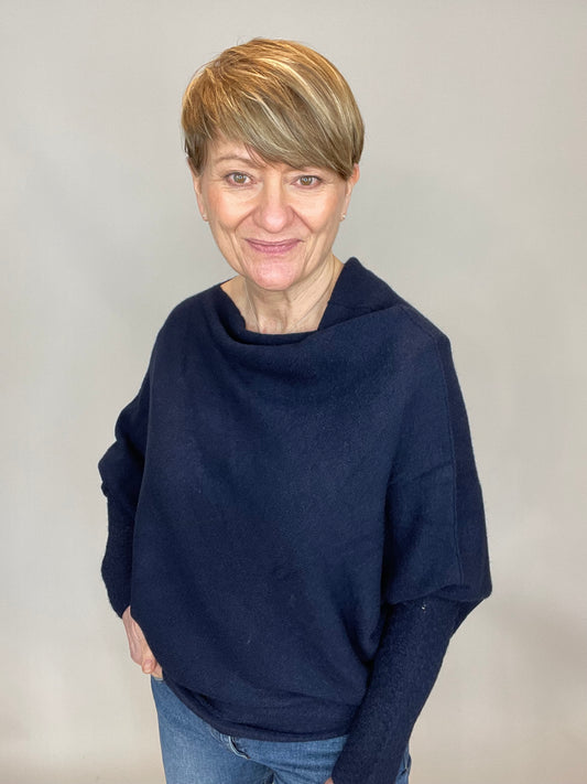 Asymmetric Jumper | Navy