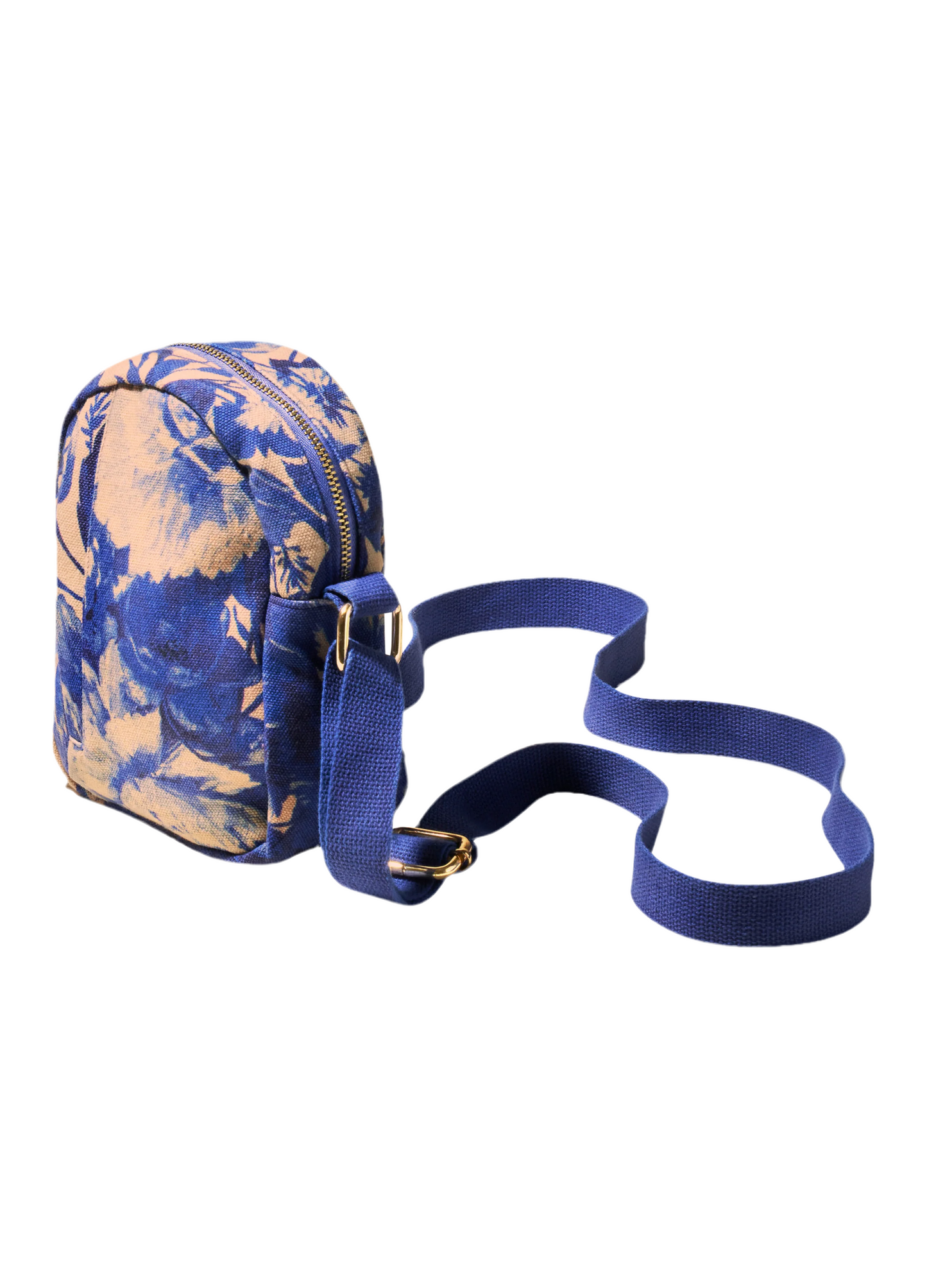 Cotton Canvas Cross Body Bag | China Blue Blooms