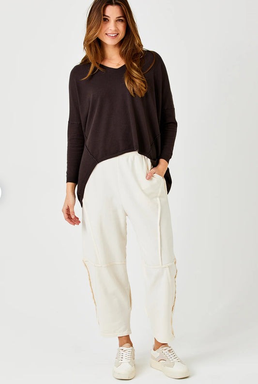 Bria Oversize Joggers with Raw Edge Detail