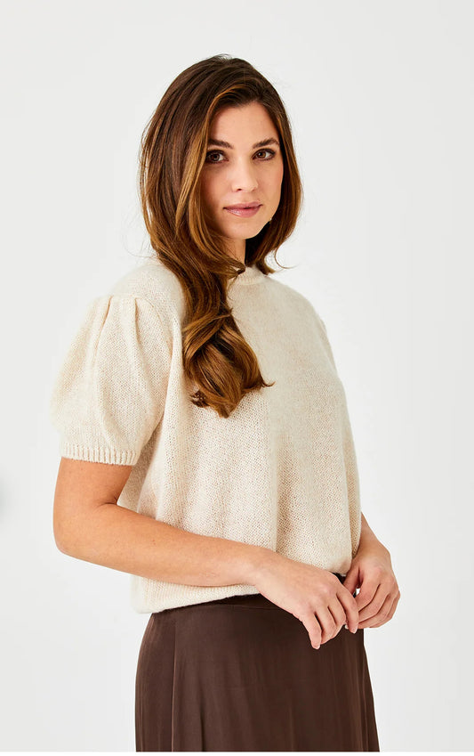 Liliana Puff Sleeve Knit | Cream