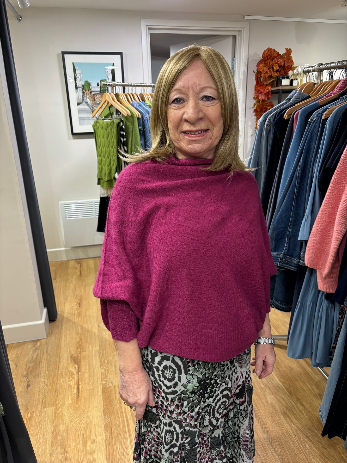 Asymmetric Draped Soft Knitted Jumper | Wine