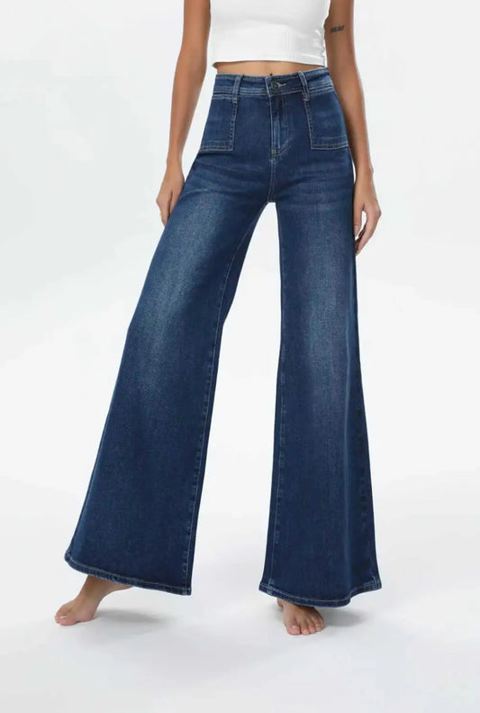 Melly & Co High Rise Wide Leg Jeans