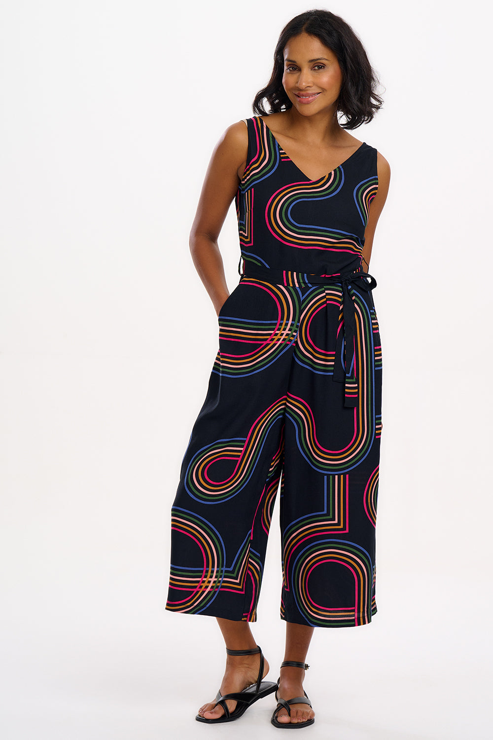 Lamiah Jumpsuit | Black Retro Racer