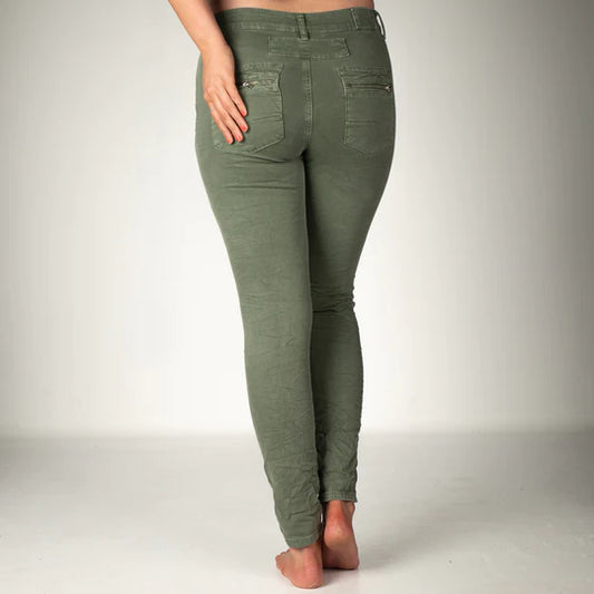 Melly & Co 4 Button Jeans | Khaki