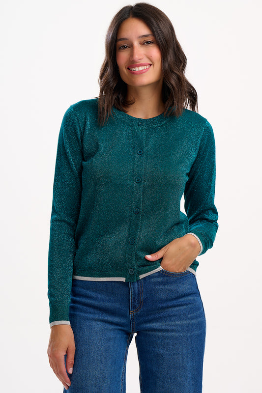 Sugarhill Ophilia Cardigan | Teal Sparkle