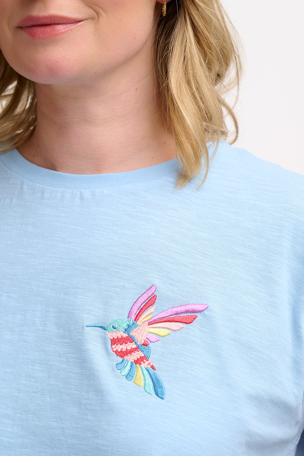 Chrissy Relaxed Tank T-Shirt | Tropical Hummingbird