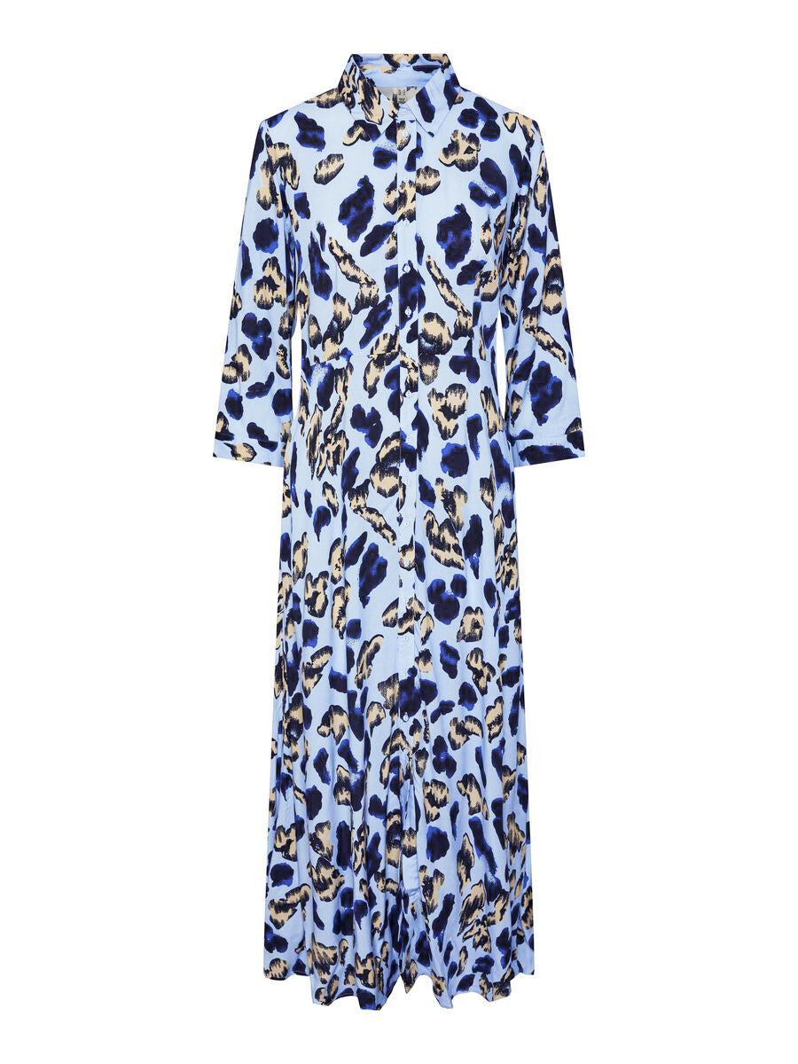 YAS Savanna Long Shirt Dress | Clear Sky