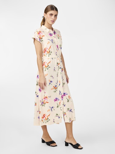 YAS Asina Midi Belt Dress | Whitecap Grey