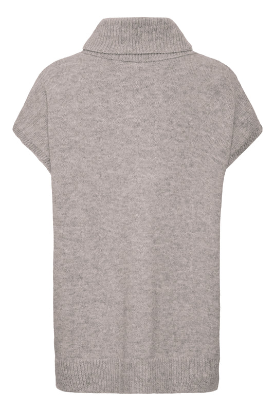 Byvalma Roll Neck Vest | Walnut Melange