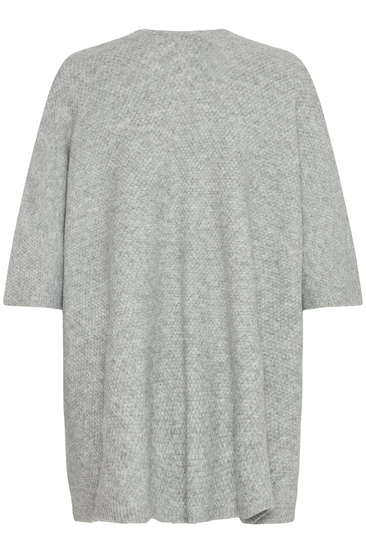 Byvilko Poncho Cape | Mid Grey Melange