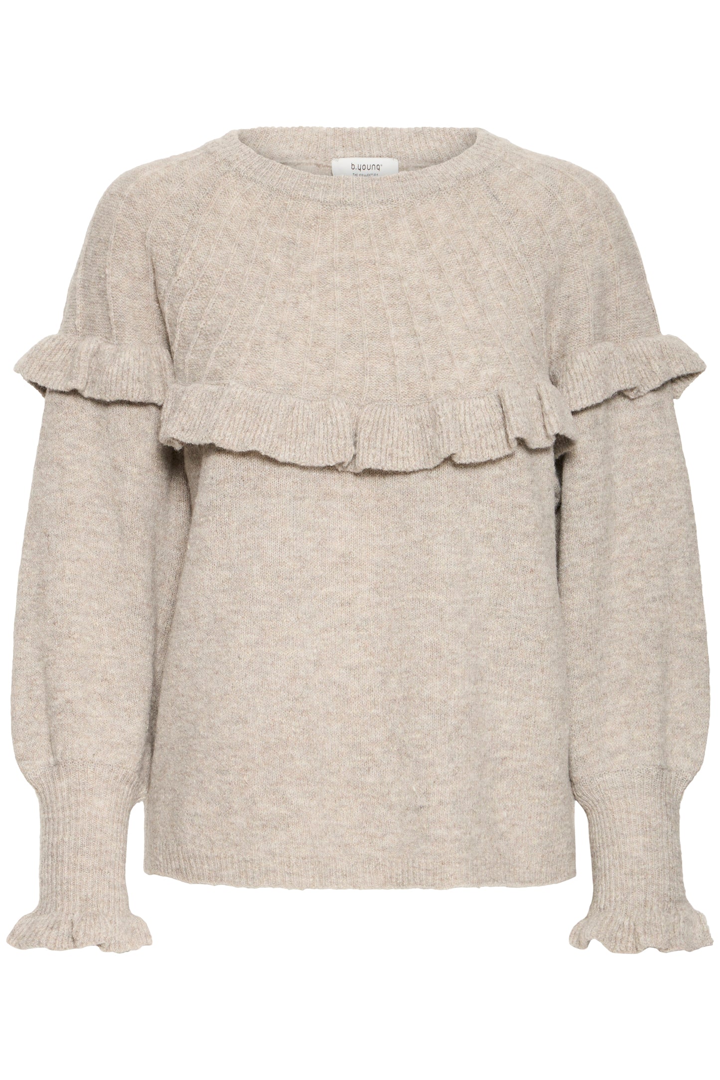 Bynikolina Frill Jumper | String Melange