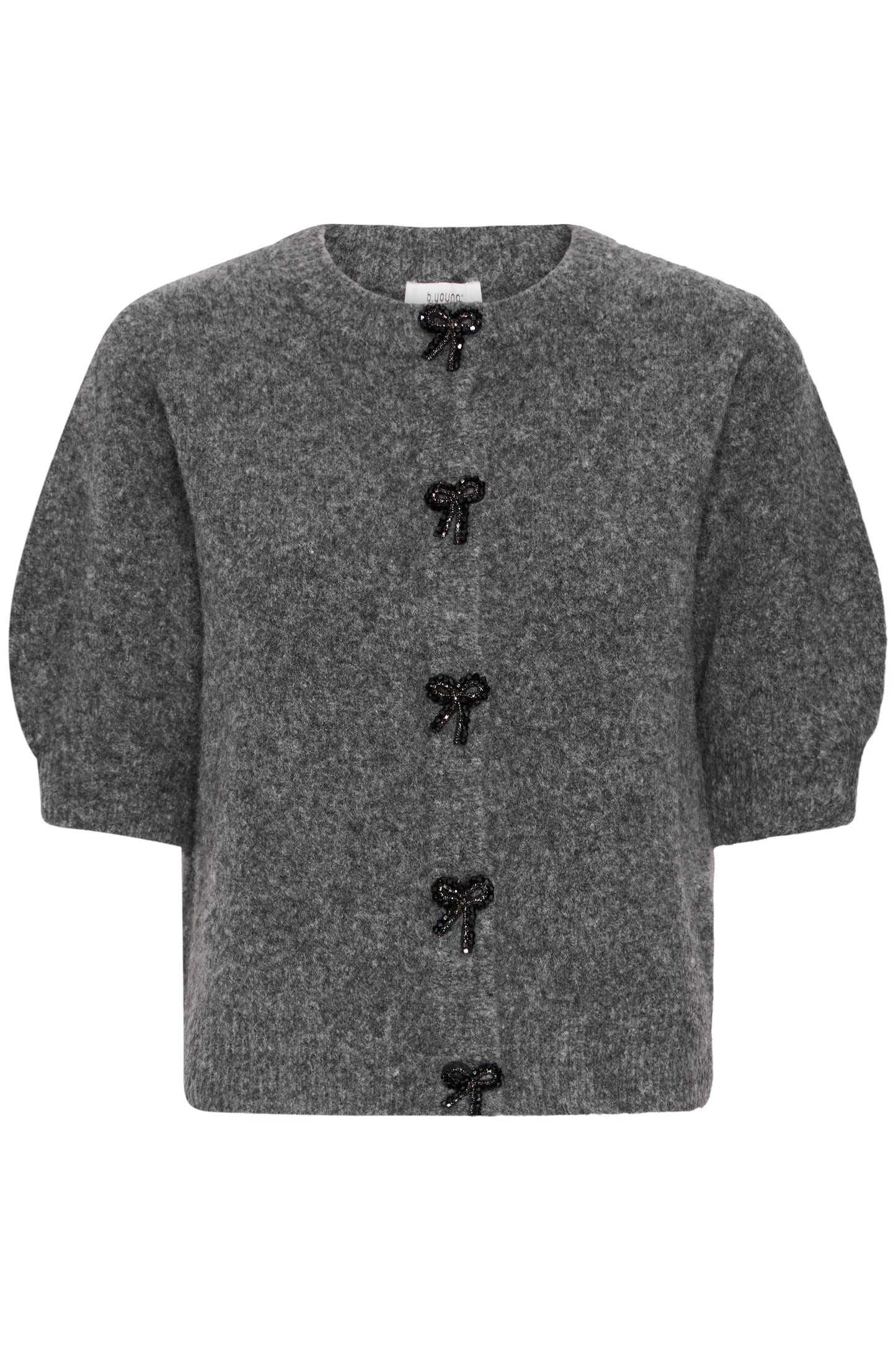 Byomea Deco Cardigan | Dark Grey Melange