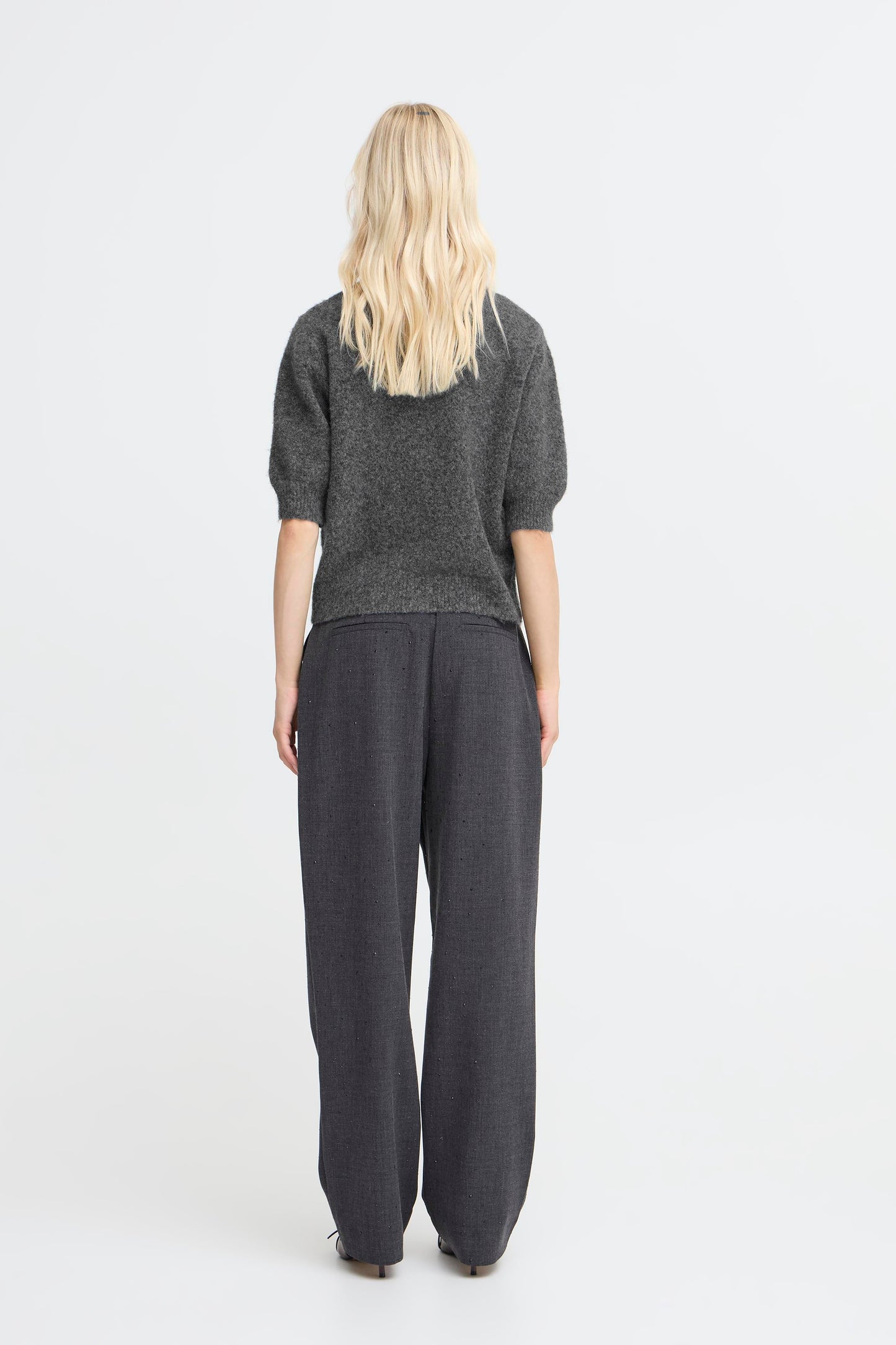 Byomea Deco Cardigan | Dark Grey Melange